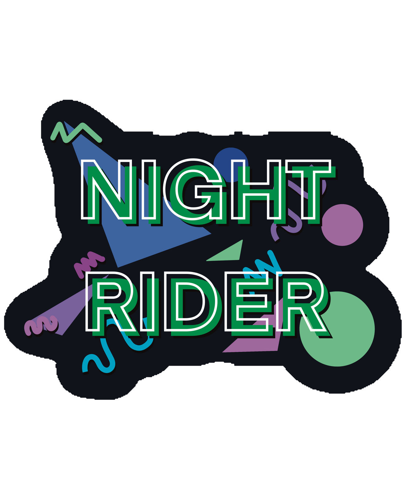 Night Rider Dark Mode Sticker
