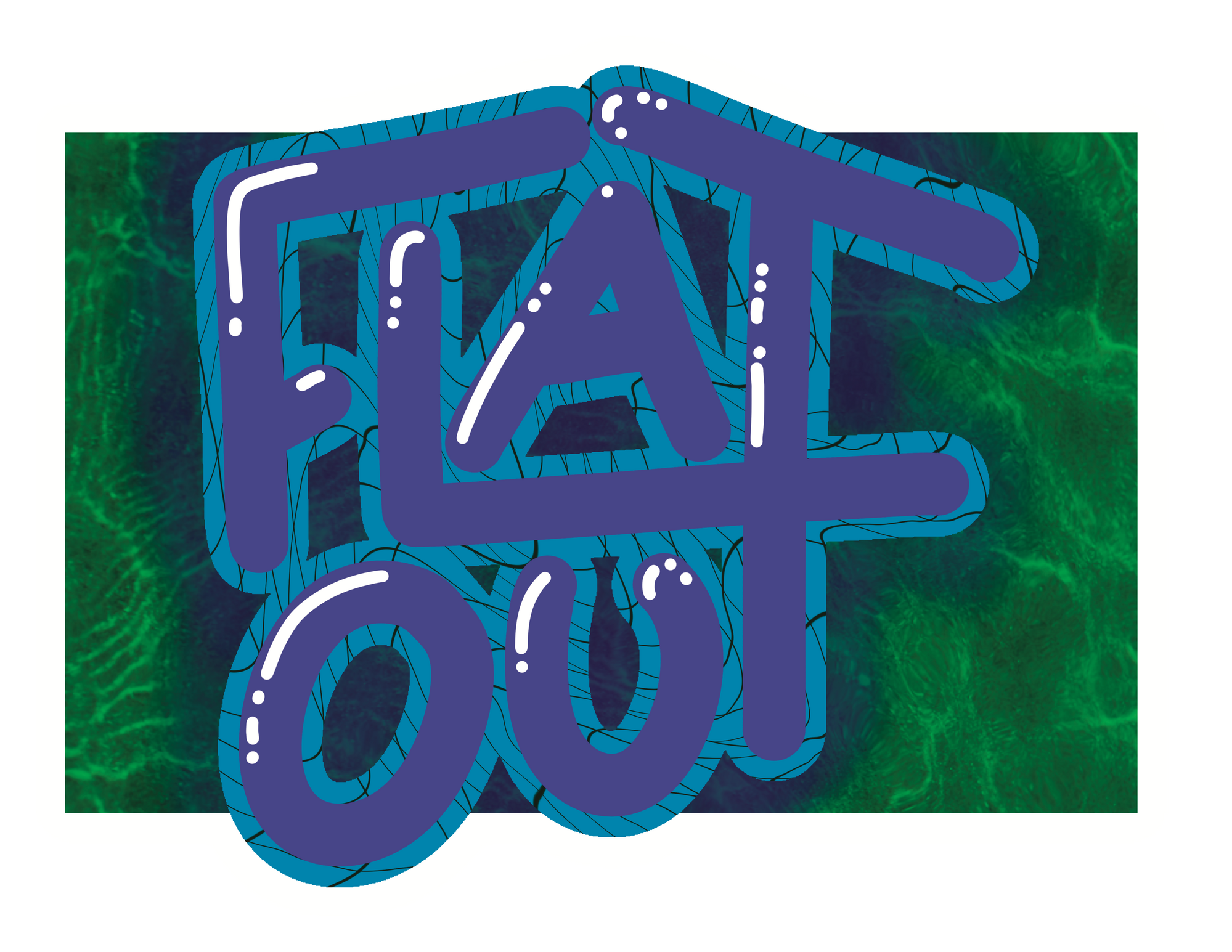 Flat Out Pool Party Sticker